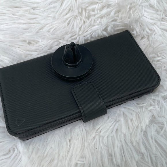 Switch iPhone 11 Pro Max Case Wallet Case Black Book Case LBT Car Vent Holder - Picture 11 of 12